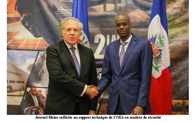 Jovenel Moise sollicite un support technique de l’OEA en matière de sécurité